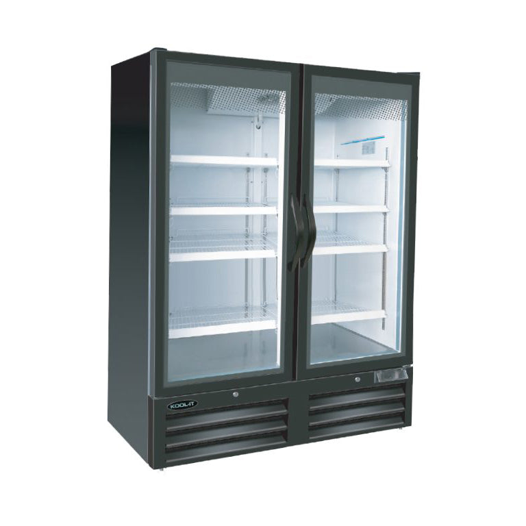 2-Door Glass Swing Door Refrigerator 54"